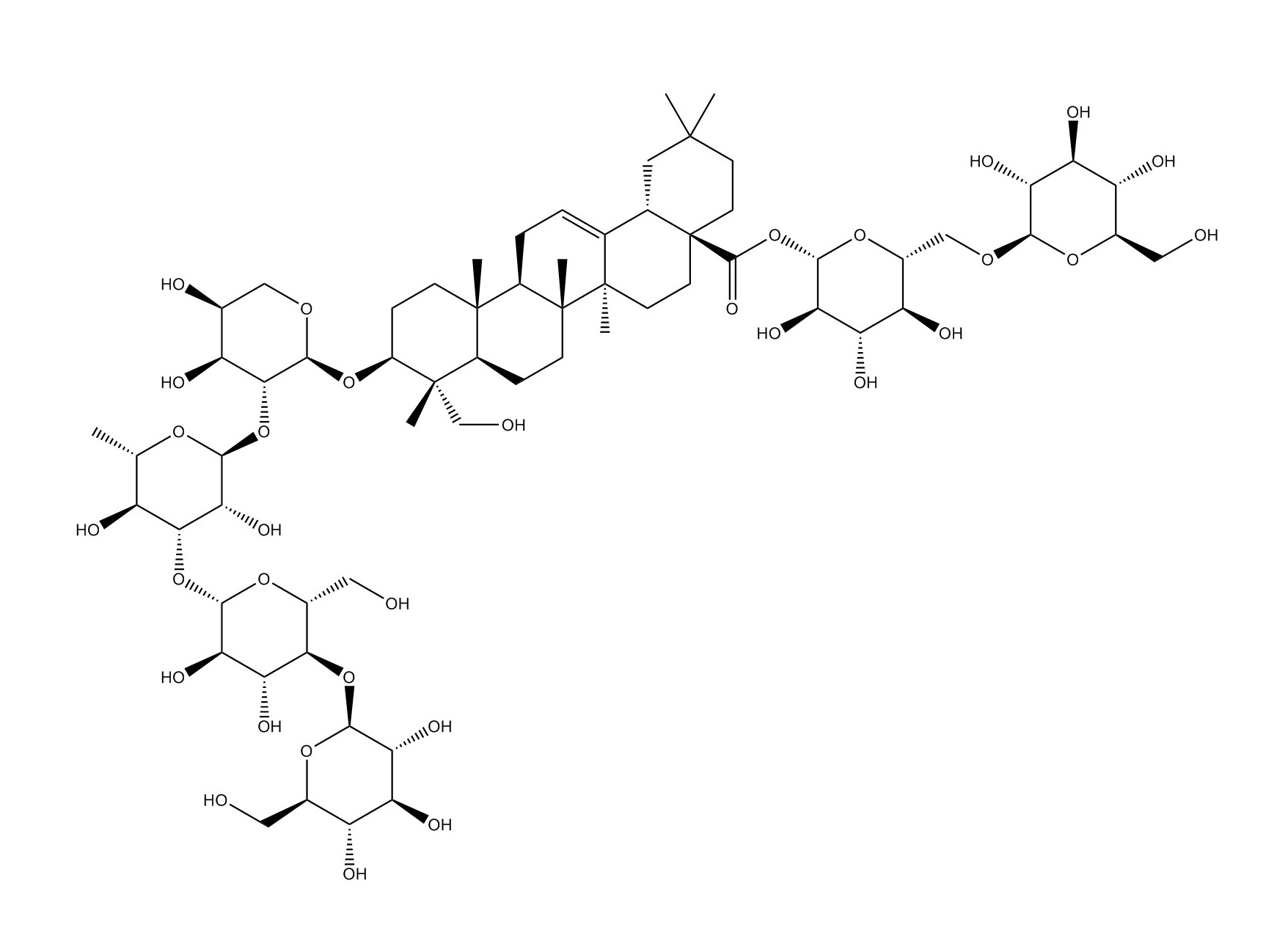 灰氈毛忍冬皂苷乙|136849-88-2